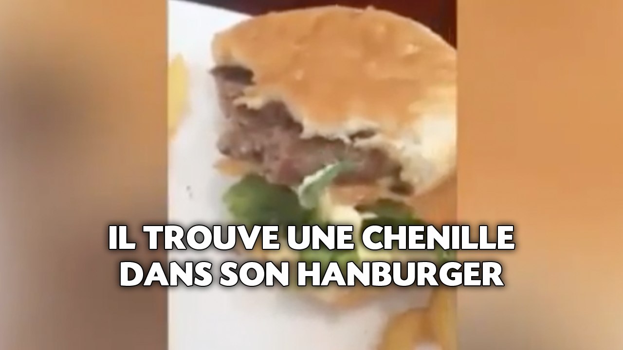 Il trouve une chenille dans son hamburger