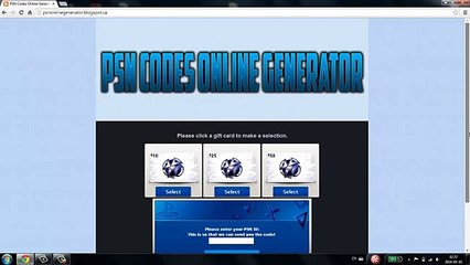 Nouveau Generateur de code PSN - Gratuit - Aucun download - Aucun mot de passe - Mai 2014