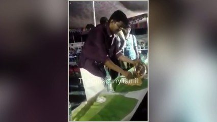 Vijay & Shruti Haasan Serving Biriyani to Puli Team