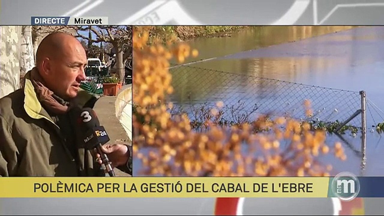 TV3 - Els Matins - L'alcalde de Miravet critica la Confederació Hidrogràfica per la gestió del c