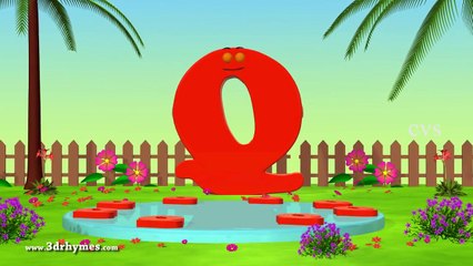 Letter Q Song - 3D Animation Learning English Alphabet ABC Songs For children