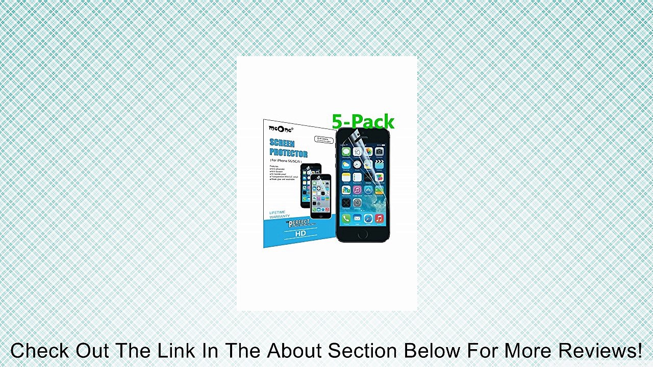 meOne 5-Pack Anti-Glare & Anti-Fingerprint (Matte) iPhone 5C Screen Protector (Ship out orders within 24 hours except on Sundays) Review