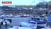 Intempéries en Corse : vagues submersibles dans le vieux port Bastia