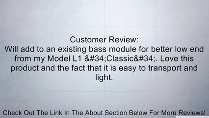 Bose B1 Bass Module for L1 Systems Review