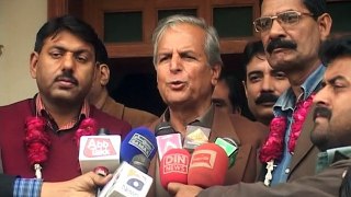 Javed Hashmi Coming Multan Press Club And  Meet Elected Sadar Ishfaq Ahmed2015