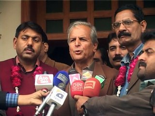 Javed Hashmi Coming Multan Press Club And  Meet Elected Sadar Ishfaq Ahmed2015
