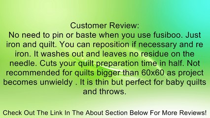 Fairfield - Fusi - Boo Bamboo Fusi Batting - x Review