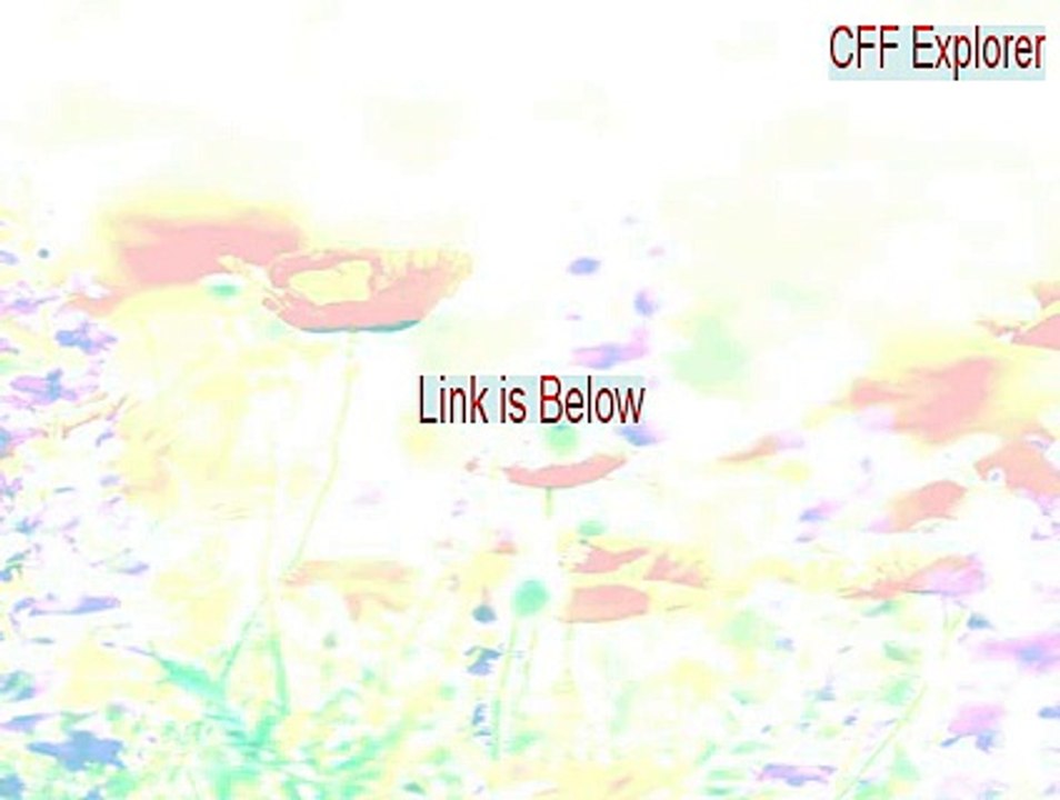 CFF Explorer Serial - Instant Download (2015)