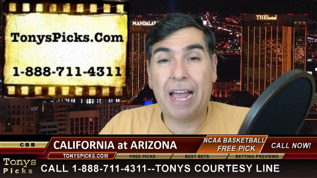 Arizona Wildcats vs. California Golden Bears Free Pick Prediction NCAA College Basketball Odds Preview 3-5-2015