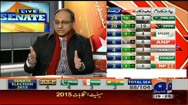 Senate Election Special Transmission On Geo News 7pm to 8pm – 5th March 2015