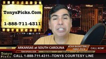 South Carolina Gamecocks vs. Arkansas Razorbacks Free Pick Prediction NCAA College Basketball Odds Preview 3-5-2015