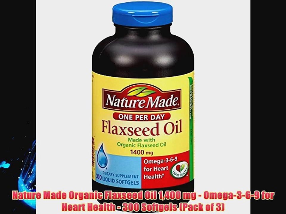 Nature Made Organic Flaxseed Oil 1400 mg Omega369 for Heart Health
