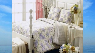 Ralph Lauren Cape Elizabeth Queen Comforter Bed In A Bag Set Lilac/Green/Cream