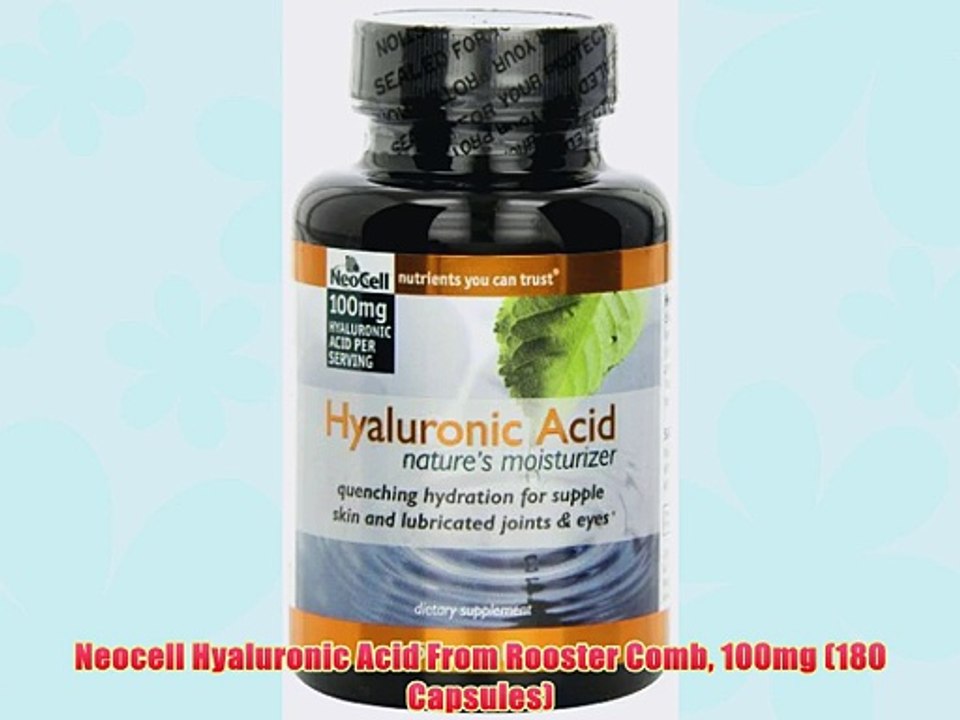Neocell Hyaluronic Acid From Rooster Comb 100mg (180 Capsules) video