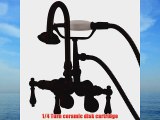 Kingston Brass CC301T5 Vintage Leg Tub Filler with Hand Shower and Wall Angle Arm Oil Rubbed