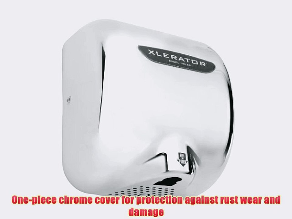XLERATOR XL-CX Automatic Surface-Mounted Hand Dryer with Chrome Cover and 1.1 Noise Reduction