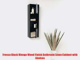 Fresca Black Wenge Wood Finish Bathroom Linen Cabinet with Shelves