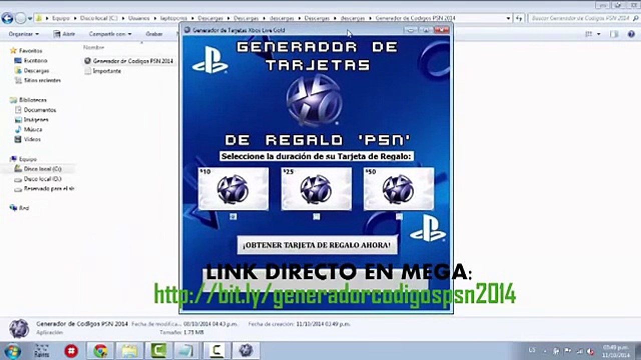 Generador de codigos psn 2015 sin encuestas  funciona