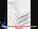 Hotel Collection Firm Support European Standard Down Pillow Side Sleepers