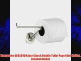 Hansgrohe 40836820 Axor Starck Double Toilet Paper Roll Holder Brushed Nickel