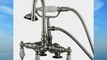 Kingston Brass CC17T8 Vintage Leg Tub Filler with Hand Shower and 2-Inch Risers Satin Nickel