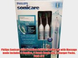 Philips Sonicare Elite Premium Edition Toothbrush with Massage mode Includes 2 Handles 3 Brush