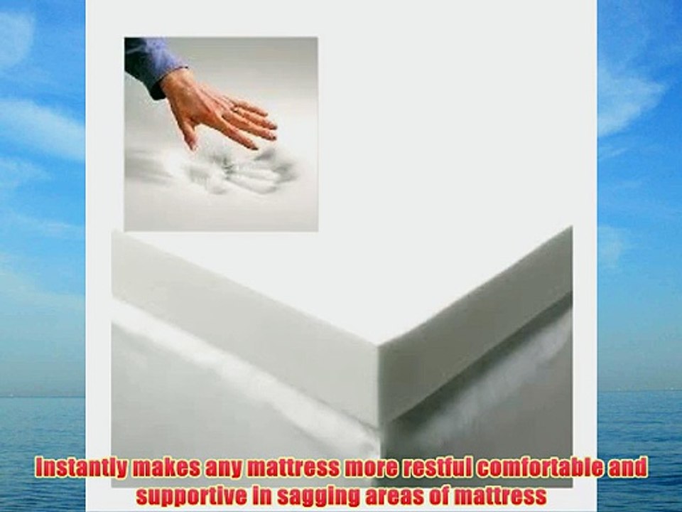 California King 4 Inch Thick 2.5 Pound Density Visco Elastic Memory Foam Mattress Bed Topper