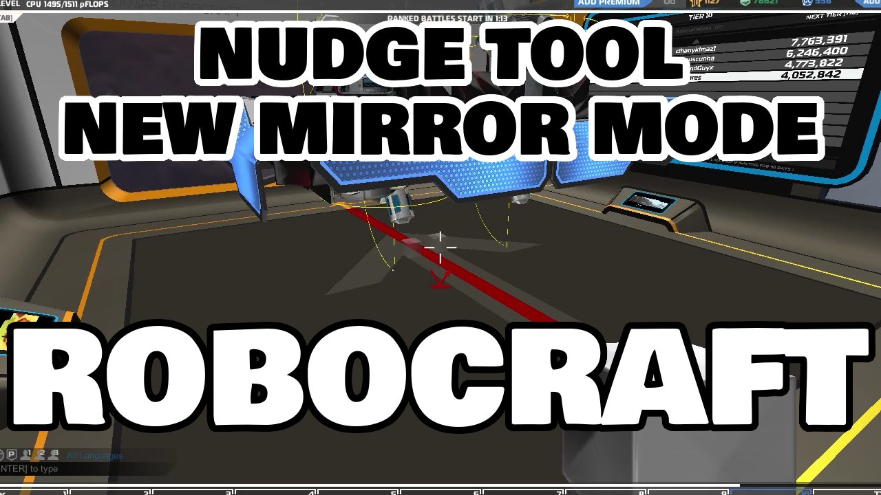 Robocraft - DOTM HOTFIX #2 - Nudge tool and new mirror tool explained