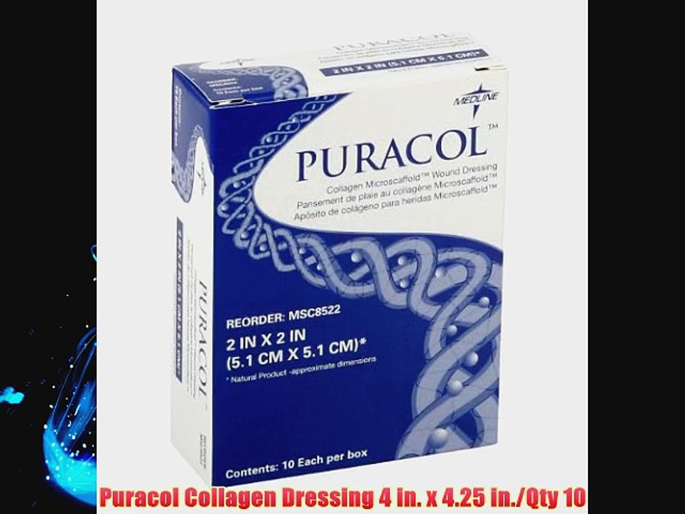 Puracol Collagen Dressing 4 in. x 4.25 in./Qty 10