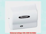 American Dryer AD90-MH Advantage Steel Standard Automatic Hair Dryer White Epoxy Finish 1/8