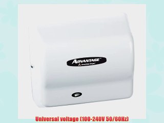 American Dryer AD90-MH Advantage Steel Standard Automatic Hair Dryer White Epoxy Finish 1/8