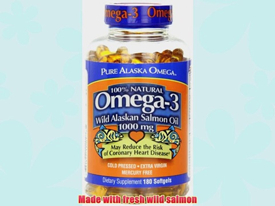 Pure Alaska Omega-3 Wild Alaskan Salmon Oil 1000mg Softgels 180-Count (Pack of 3) - video Dailymotion
