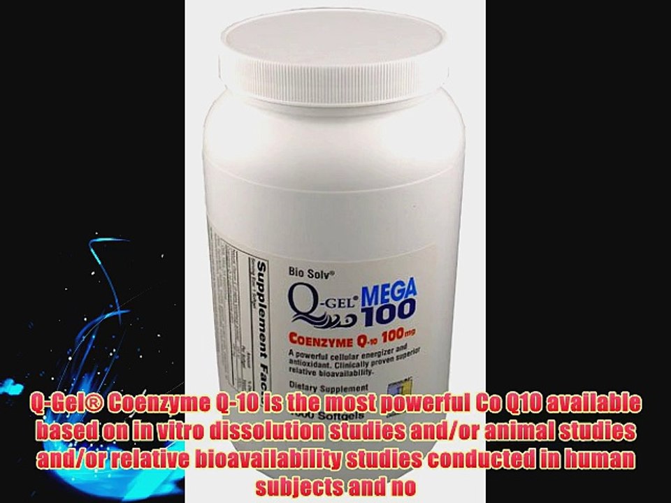 Q-Gel Mega 100 (100mg Hydrosoluble CoQ10) 1000 Softgels