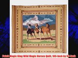 Patch Magic King Wild Magic Horses Quilt 105-Inch by 95-Inch