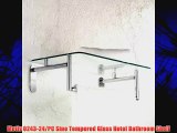 Motiv 0243-24/PC Sine Tempered Glass Hotel Bathroom Shelf