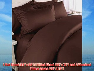 1000 Thread Count Full Siberian Goose Down Comforter 8 PC 1000TC Bed in a Bag Chocolate Solid