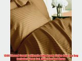 1500 Thread Count California King Brown Stripe Bed in a Bag Includes Sheet Set Duvet Set and