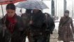 Une violente tempête de neige s'abat sur Sarajevo en Bosnie