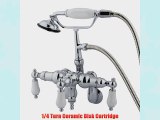 Kingston Brass CC422T1 Vintage Leg Tub Filler with Hand Shower Porcelain Lever Handle Polished