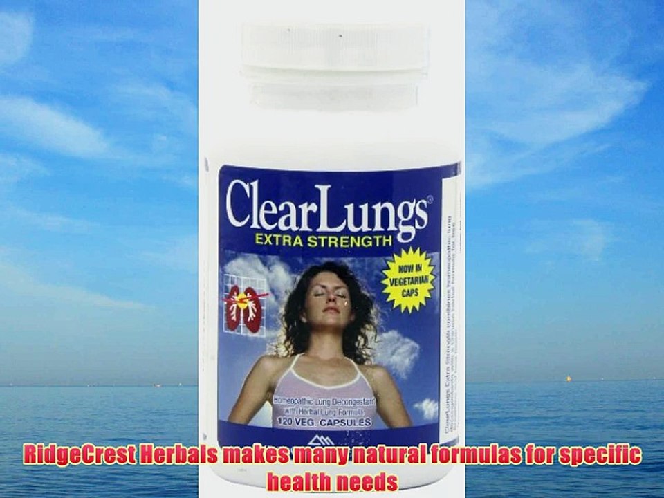 RidgeCrest Clearlungs Extra Strength Homeo/Herbal Decongestant (360 Veggie Caps) (St5DEtP)