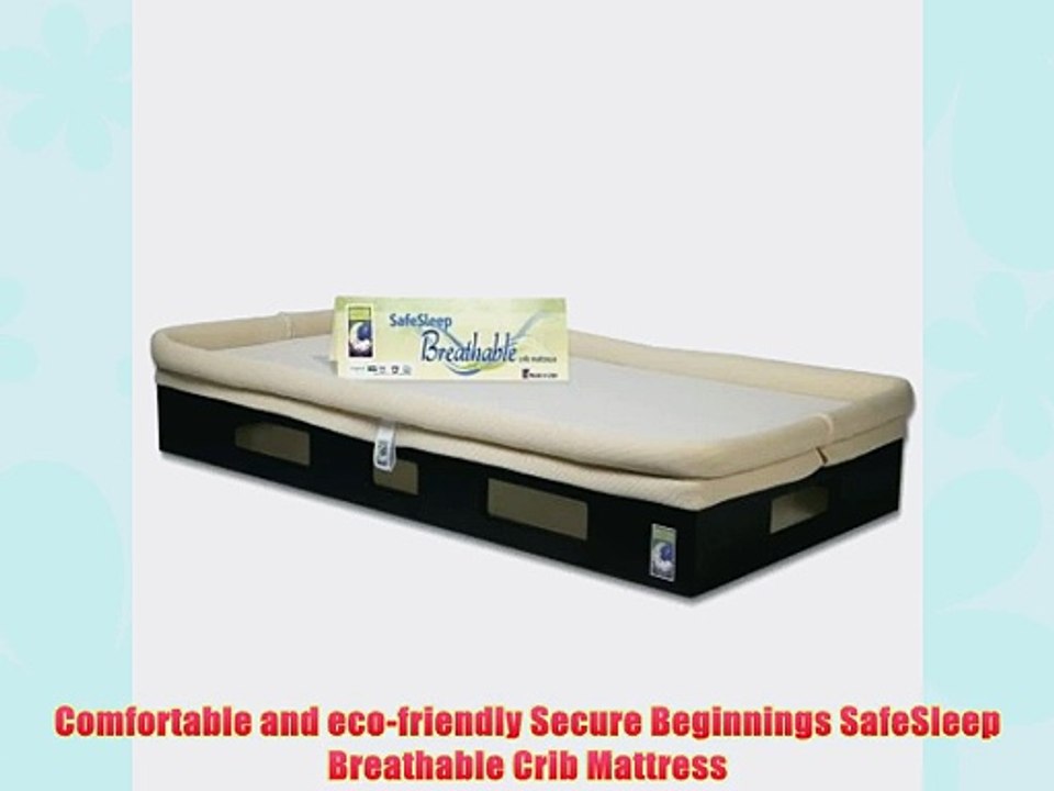 Secure Beginnings SafeSleep Breathable Crib Mattress (Khaki Mattress w/ Espresso Base)