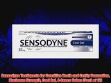 Sensodyne Toothpaste for Sensitive Teeth and Cavity Prevention Maximum Strength Cool Gel 4-Ounce