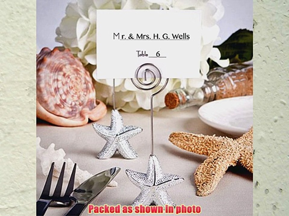 Shimmering starfish design place card holder favors - 200 count