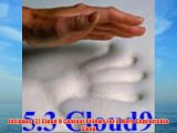 Two Contour Pillows included with 5.3 Cloud9 King 3 Inch 100% Visco Elastic Memory Foam Mattress