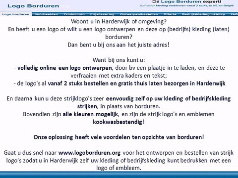 Harderwijk logo borduren op kleding