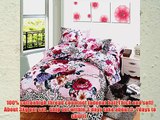 Lt Queen King Size 100% Cotton Thickening Sanded Soft 4-pieces Pink Purple White Red Flowers