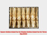 Square Golden Island Fox Fur Blanket Golden Island Fox Fur Throw Rug SE423