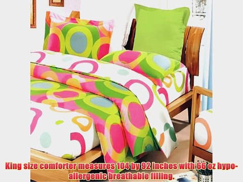 Blancho Bedding - [Rhythm of Colors] Luxury 8PC MEGA Comforter Set Combo 300GSM (King Size)