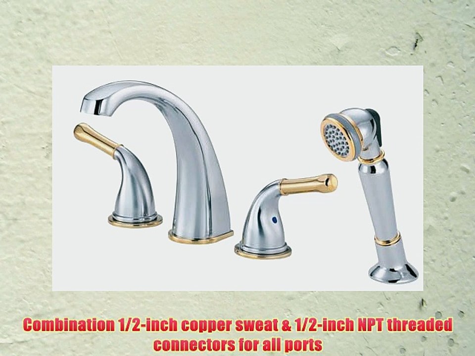 Danze D301771CPBV Plymouth Two Handle Roman Tub with Soft Touch Personal Shower Chrome with