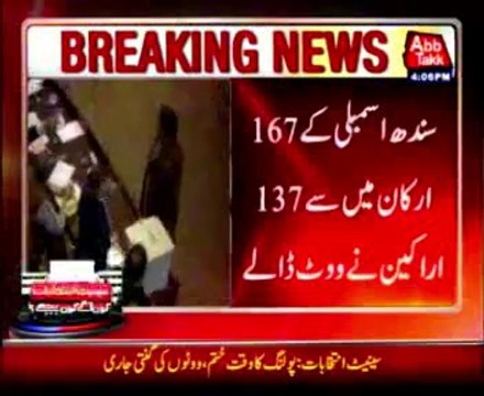 Senate election 137 vote cast in 167 members of Sindh Assembly